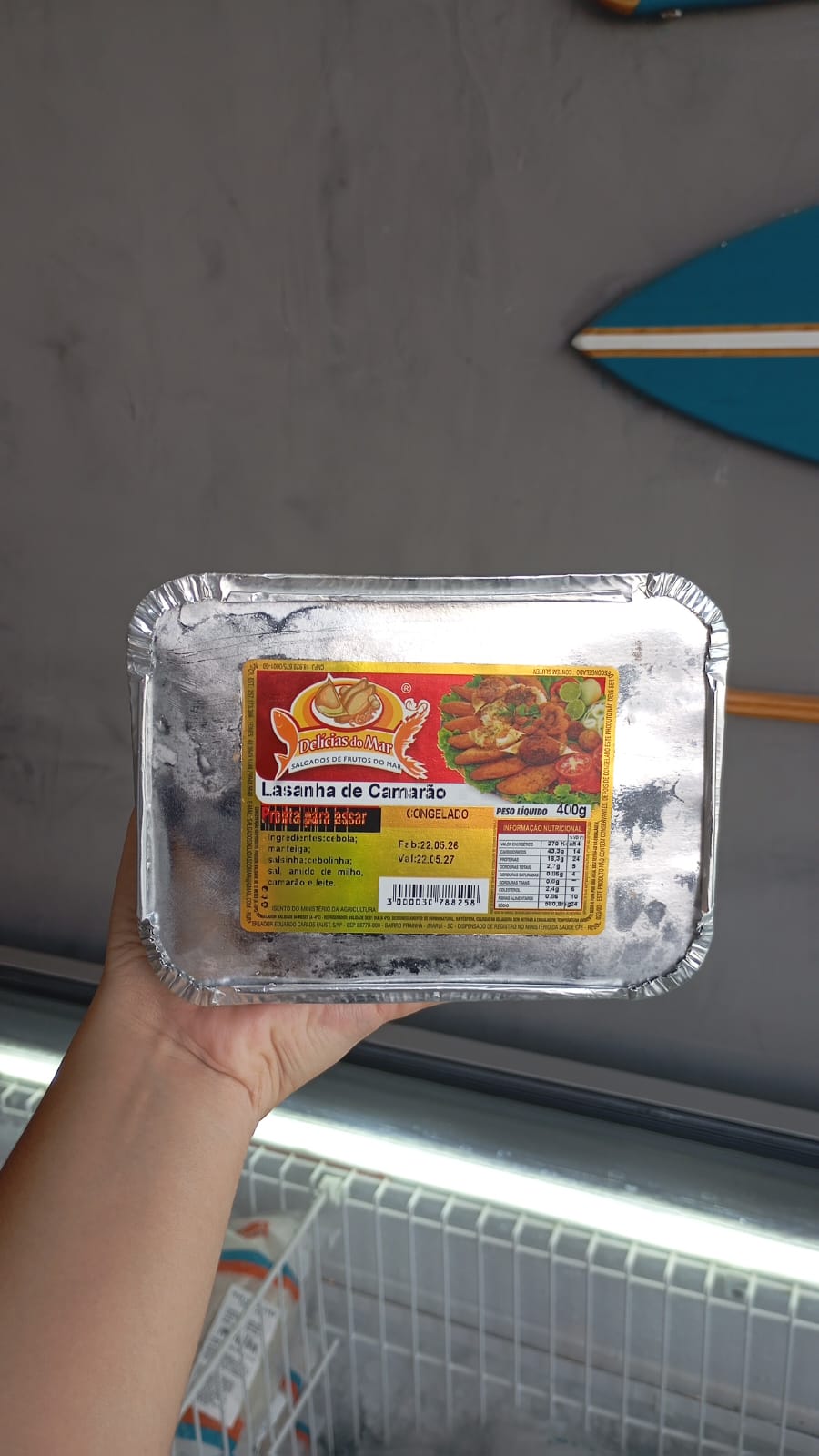 LASANHA DE CAMARÃO CONGELADA