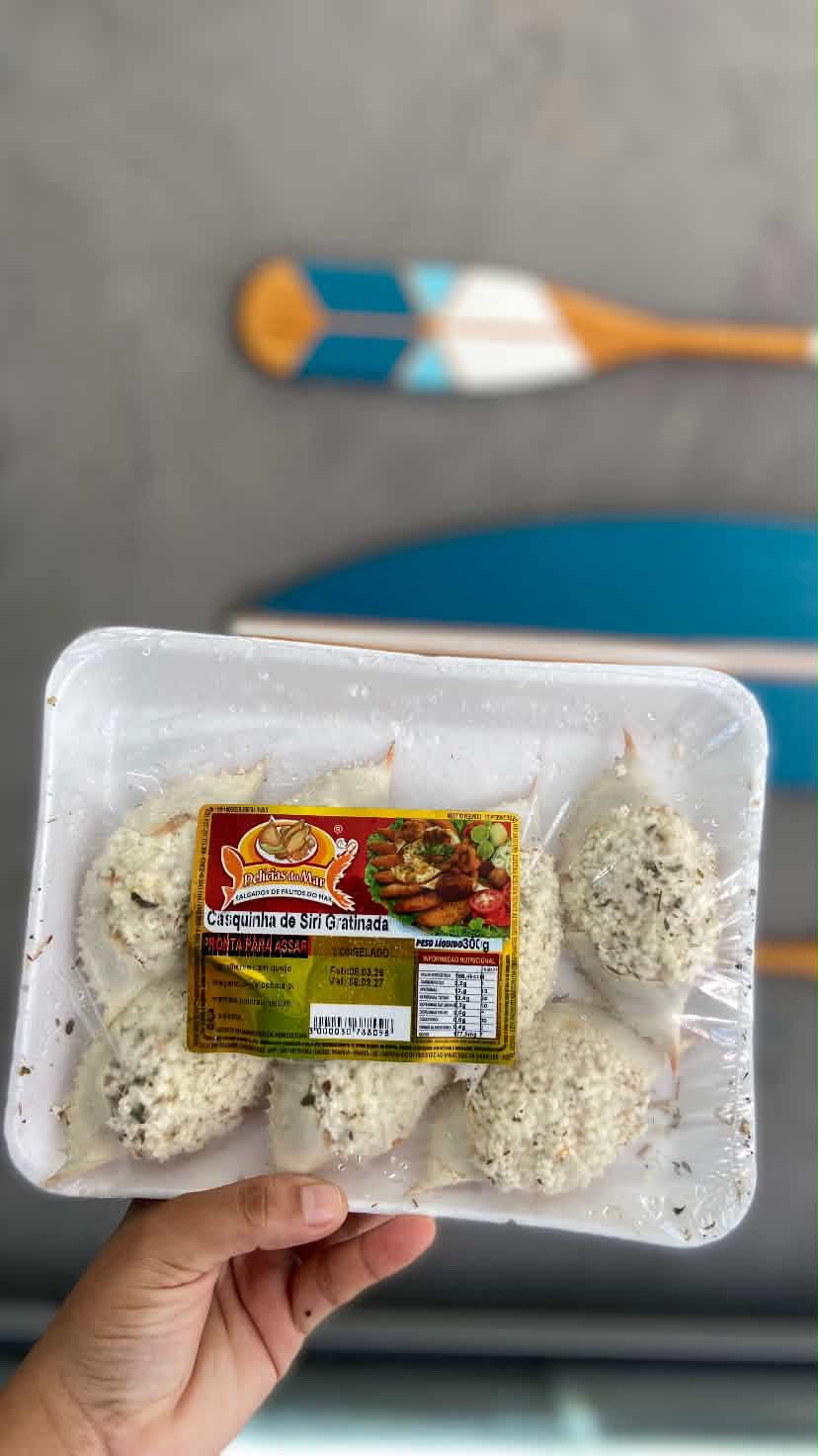 CASQUINHA DE SIRI GRATINADA CONGELADA