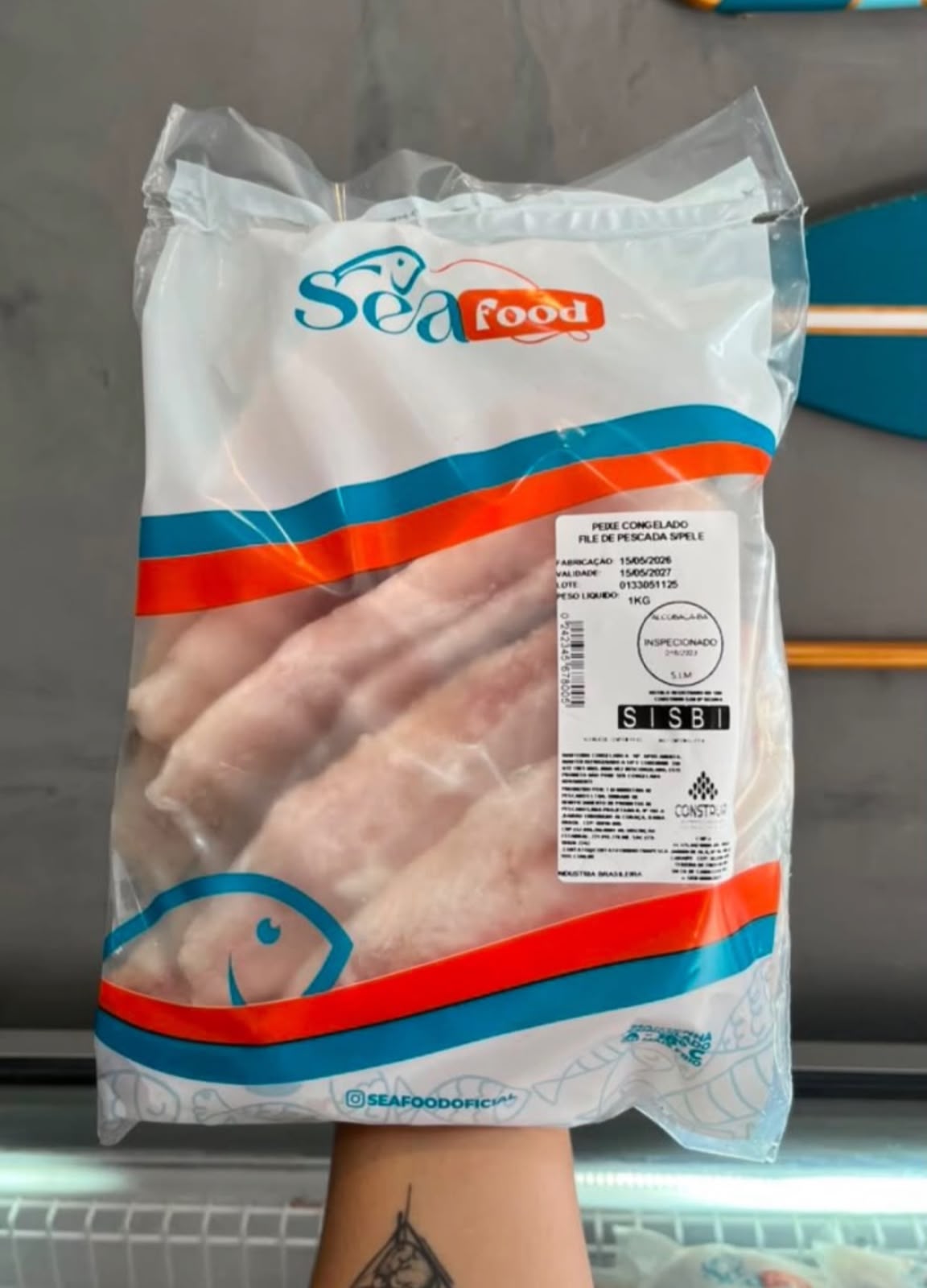 PEIXE CONGELADO FILÉ DE PESCADINHA SEM PELE